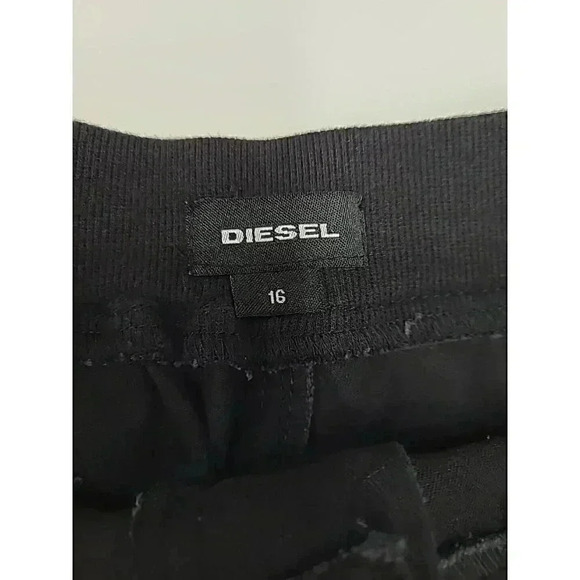 Diesel Pants Women's Size 16 Black Skinny Pull On Pants Elastic Waist - Picture 5 of 7